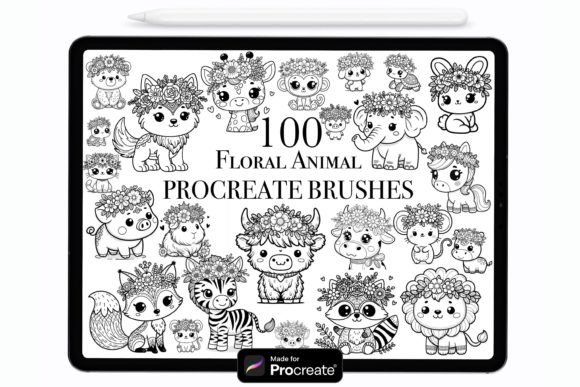 100 Floral Animals Procreate Brushes: A Designer's Toolkit