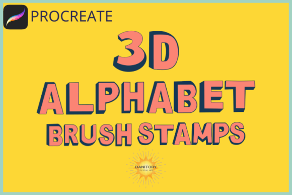 3D Alphabet Brush Stamps: Elevate Your Digital Projects Instantly