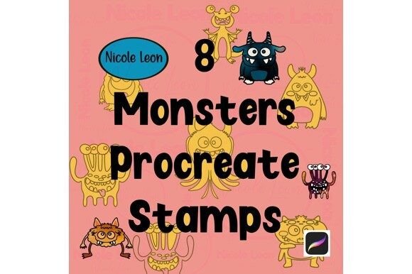 8 Cute Monsters Procreate Digital Stamps: A Designer's Guide