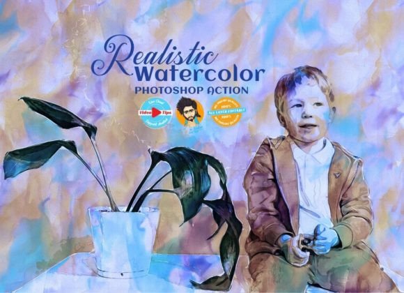 Achieving a Watercolor Painting Effect with Photoshop Actions