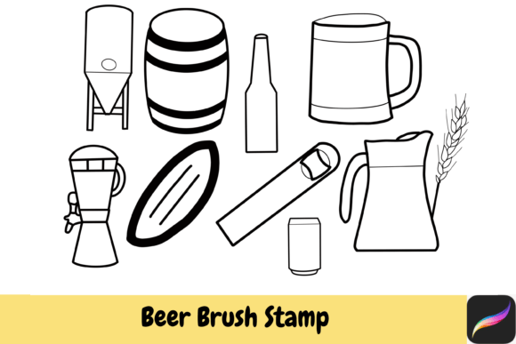 Beer Brush Stamps Procreate IPAD: Your Ultimate Craft Asset