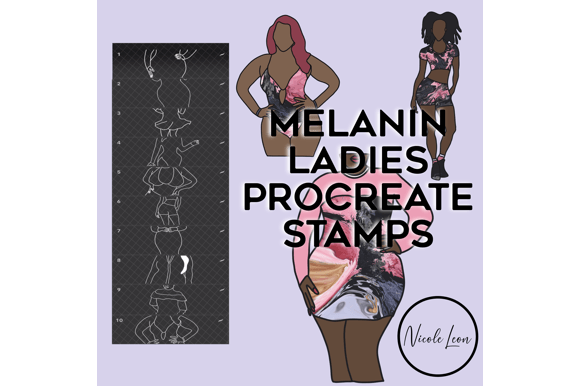 Bringing Digital Portraits to Life with Melanin Ladies Procreate Stamps