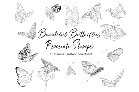 Butterflies Procreate Stamp Brushes: Elevate Your Digital Craft