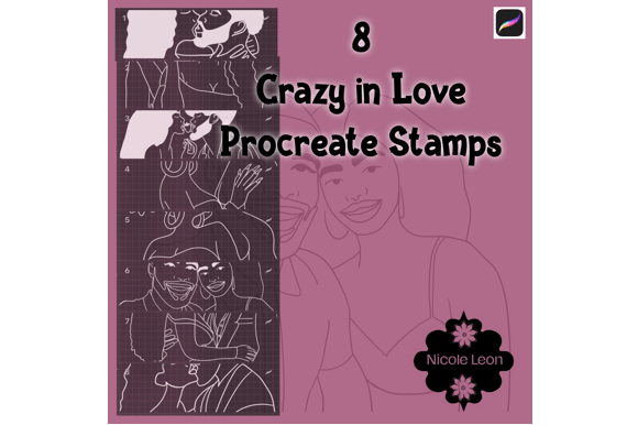 Crazy in Love Procreate Stamps: Add Instant Personality to Your iPad Art