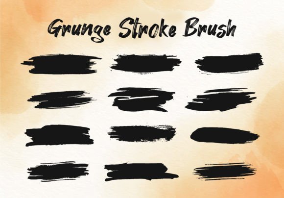 Grunge Hand Drawn Stroke Brush Set: Authentic Textures for Modern Design