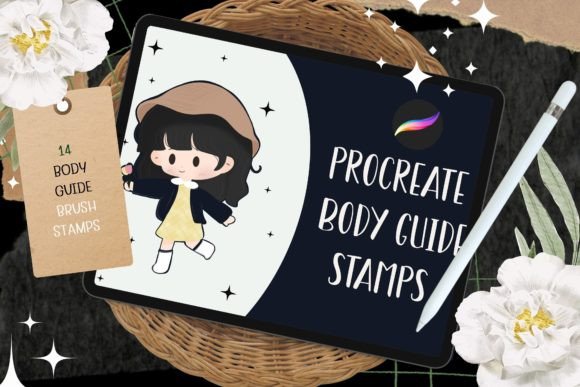 Procreate Chibi Body Guide Brush Stamps: Instant Character Art