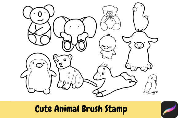 Unleash Your Creativity with Cute Animal Brush Stamps for Procreate